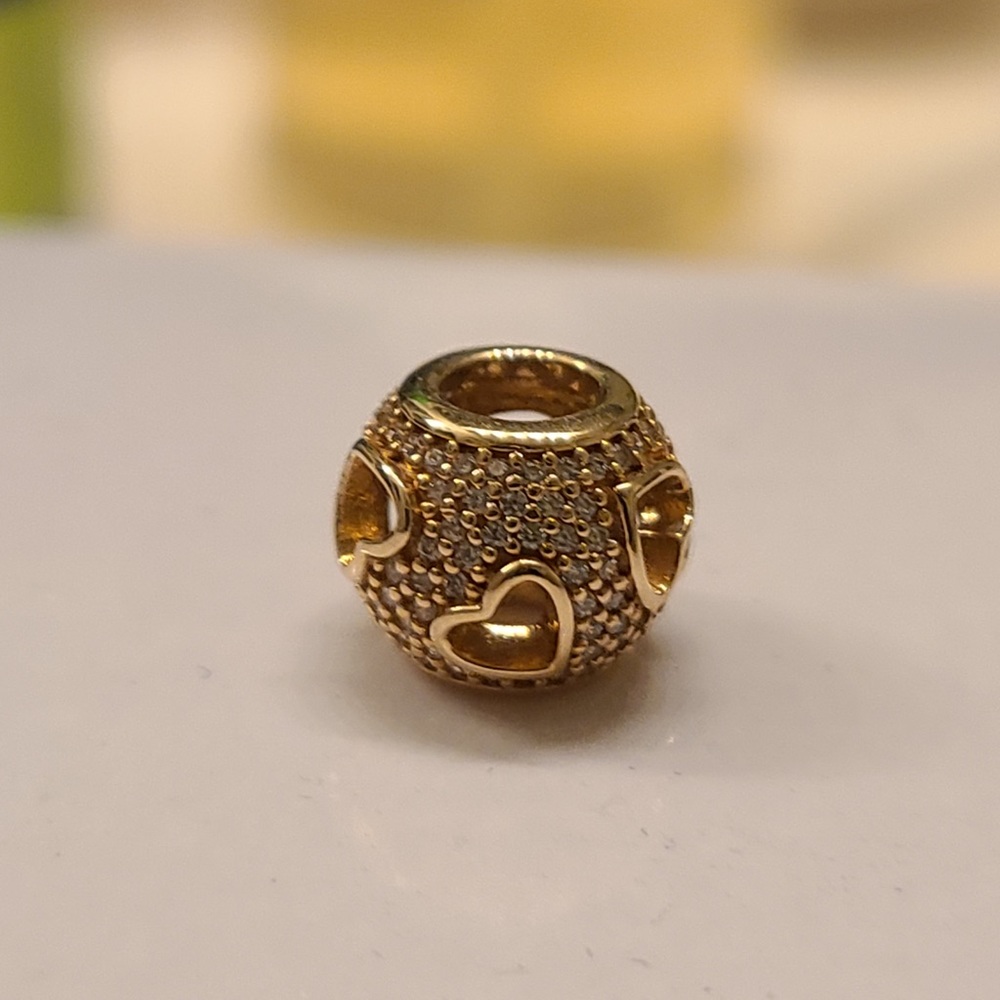 Pandora 14k tumbling hearts